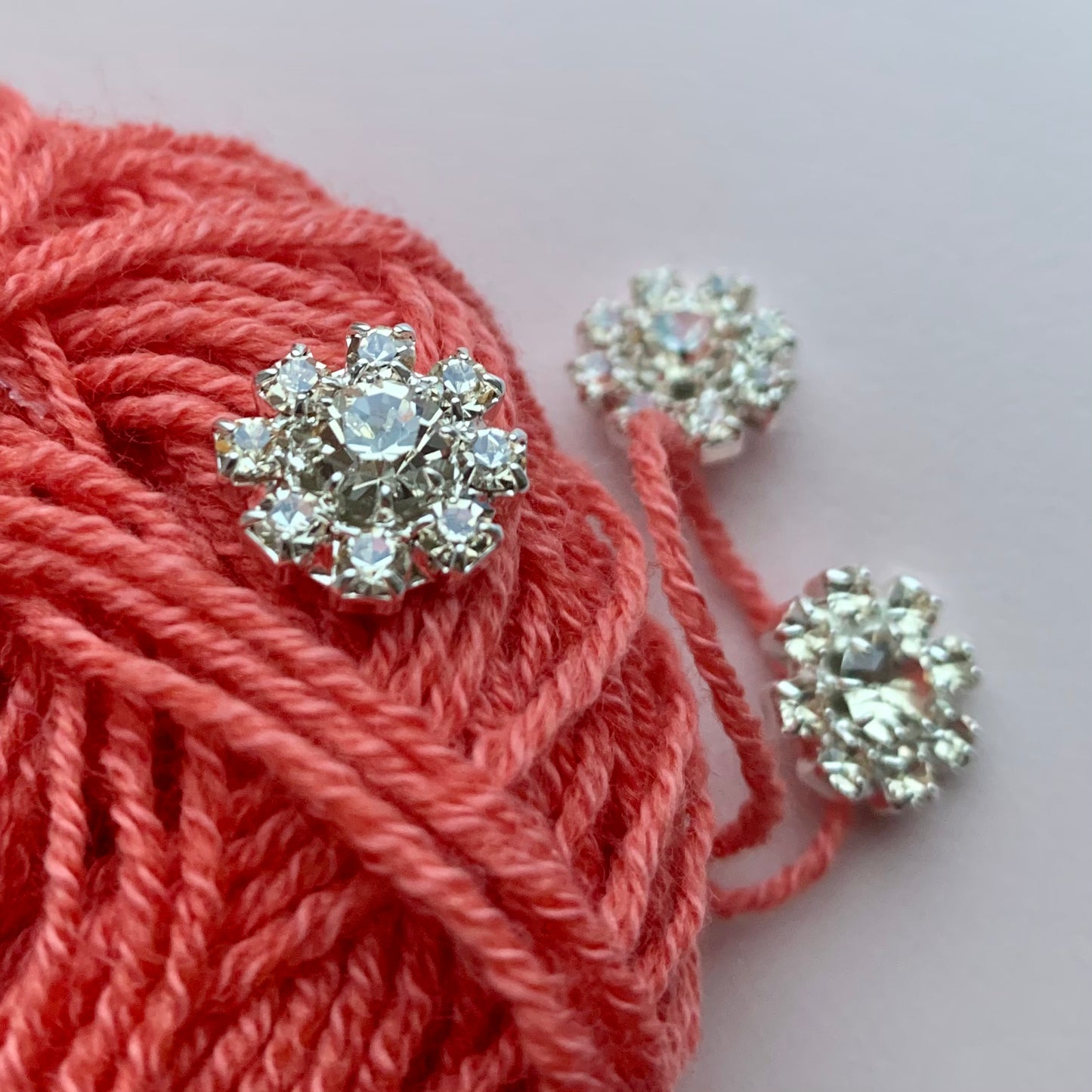 14 mm – HOLLY knopf – Vintage-Kristall, Silber