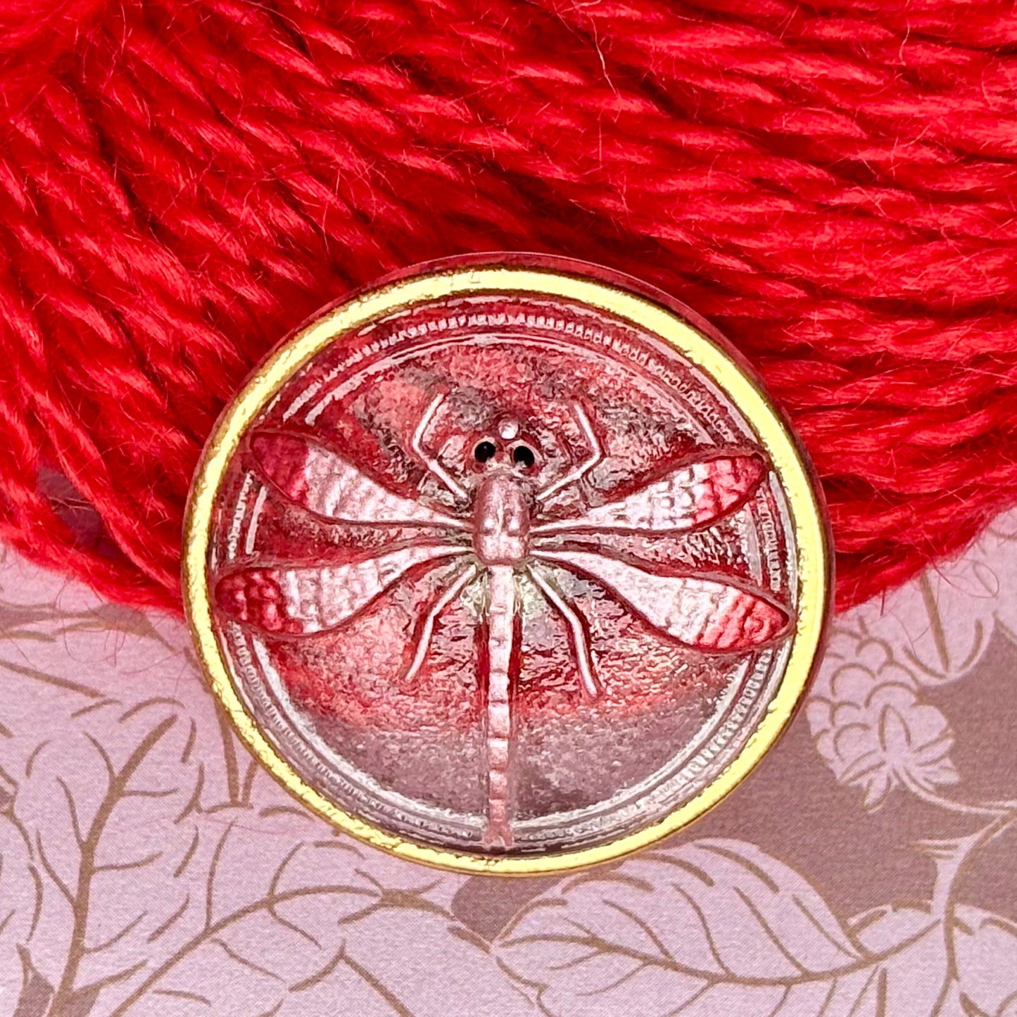 guldsmed knap 30mm rosa pink guld glasknap