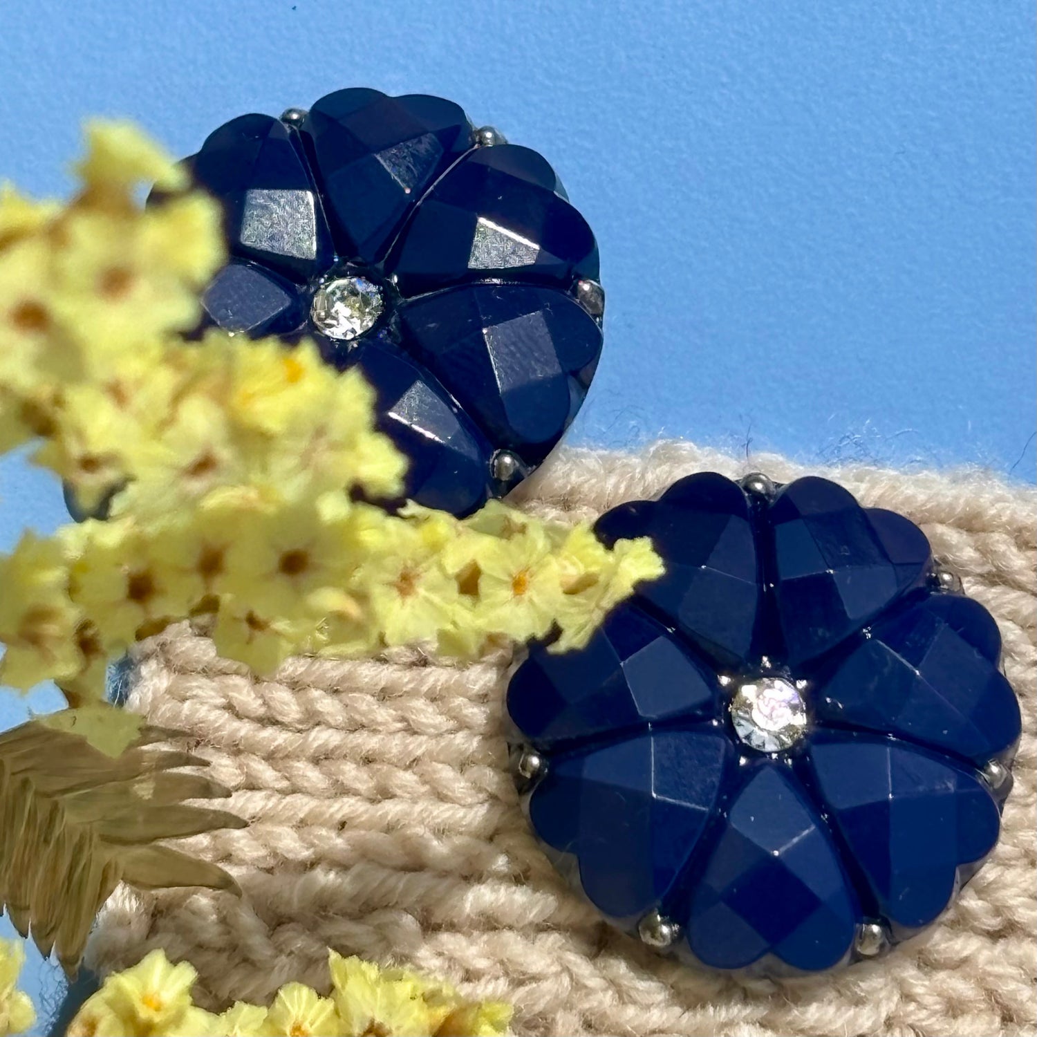 blomster glasknap 22mm