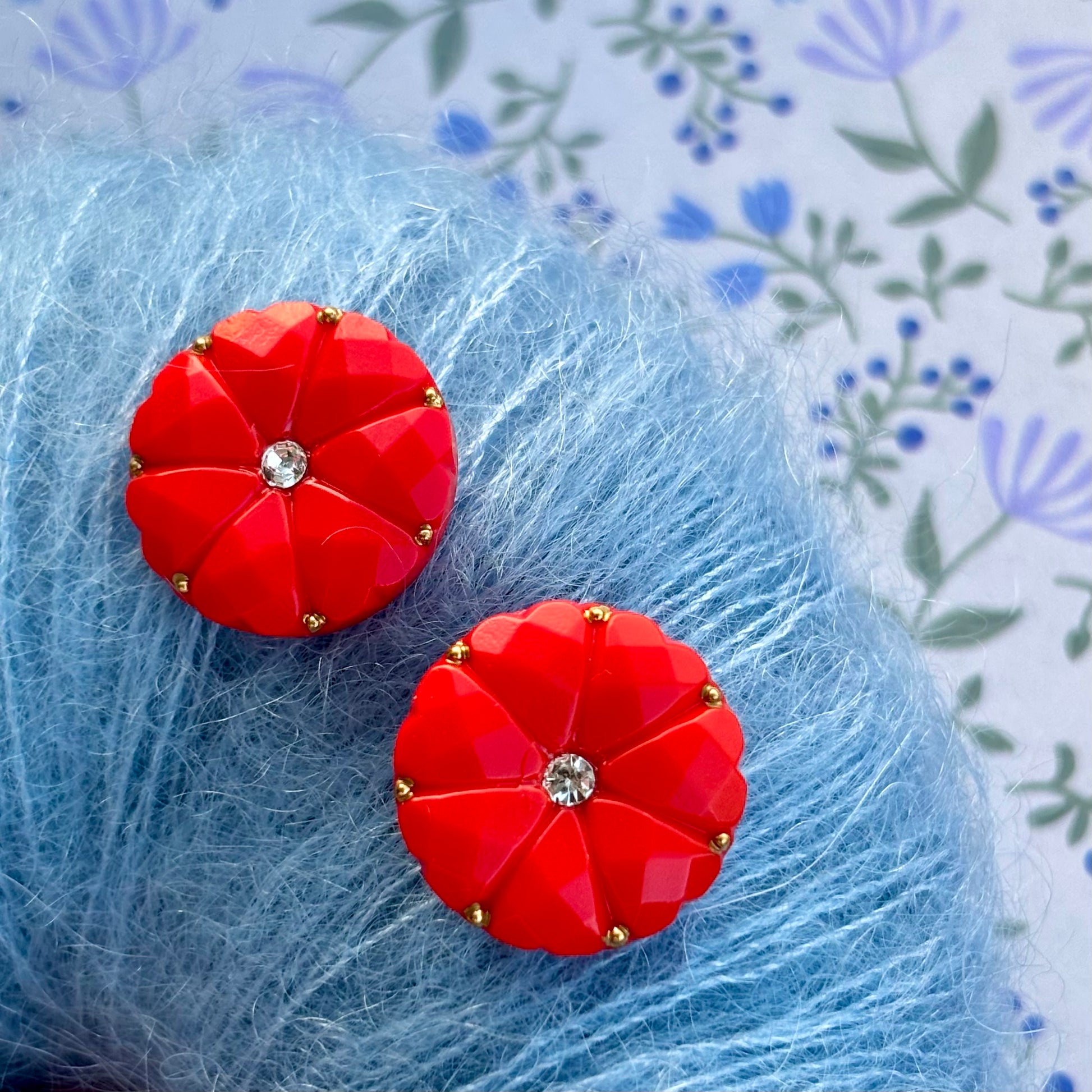 Dahlia orange knap 18mm 