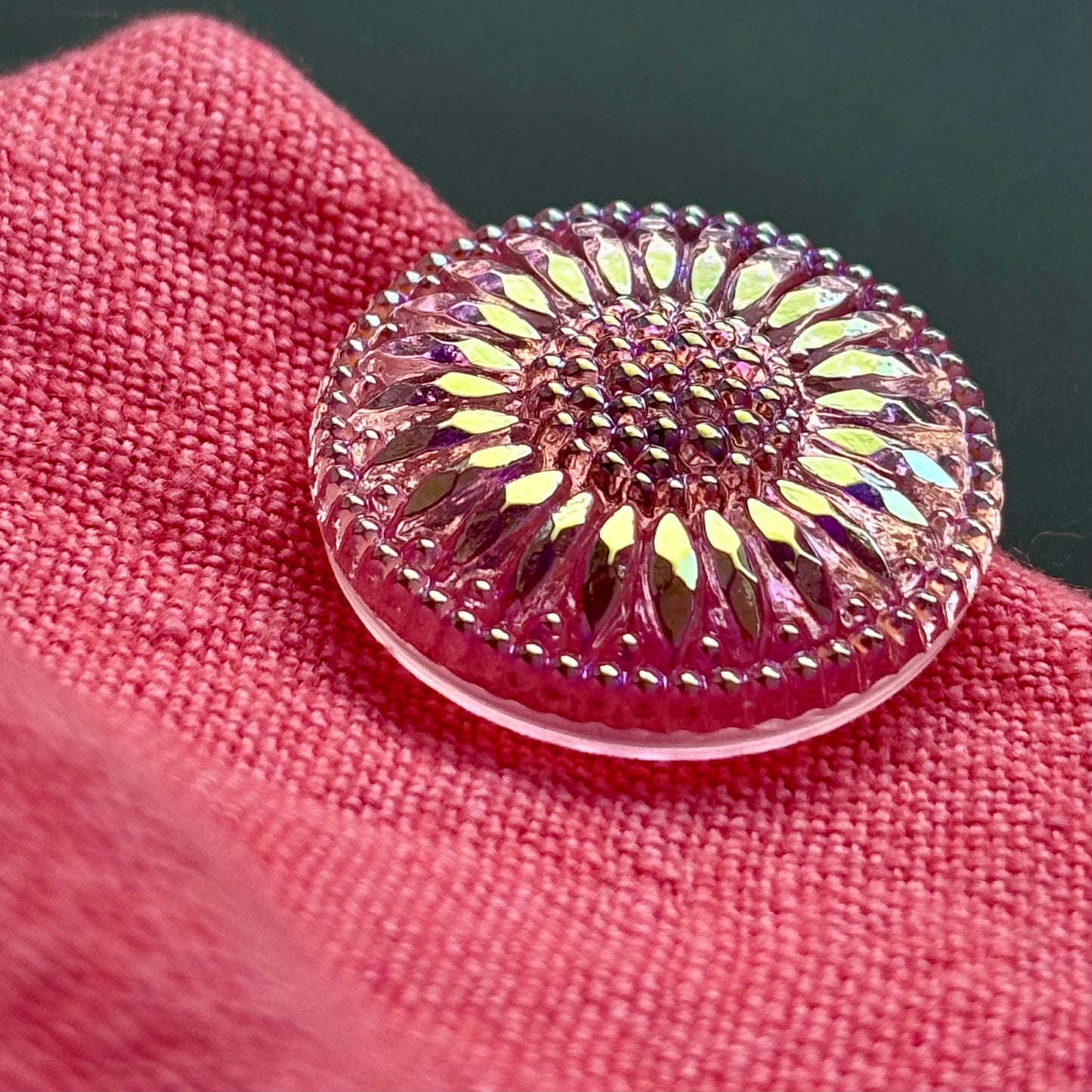 26mm - SOLSIKKE knap - Rosa, Perlemor