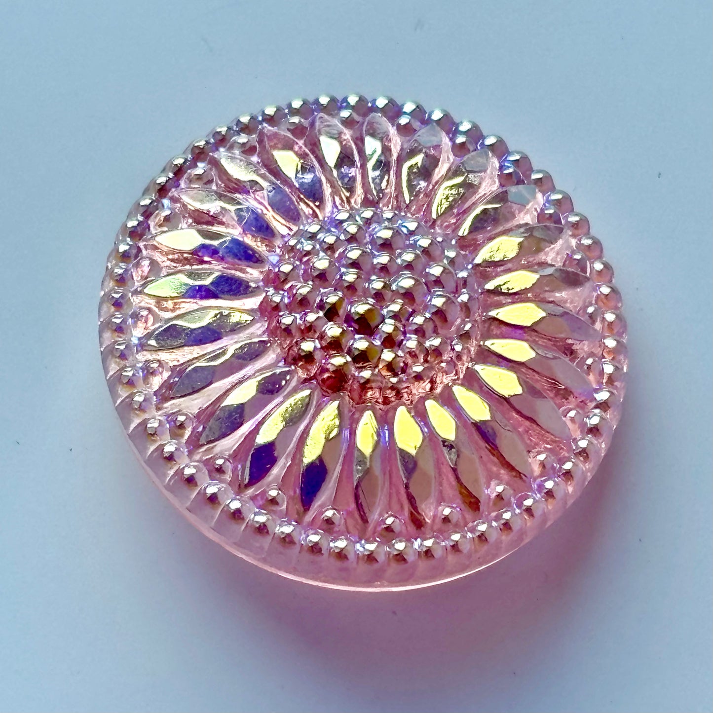 26mm - SOLSIKKE knap - Rosa, Perlemor