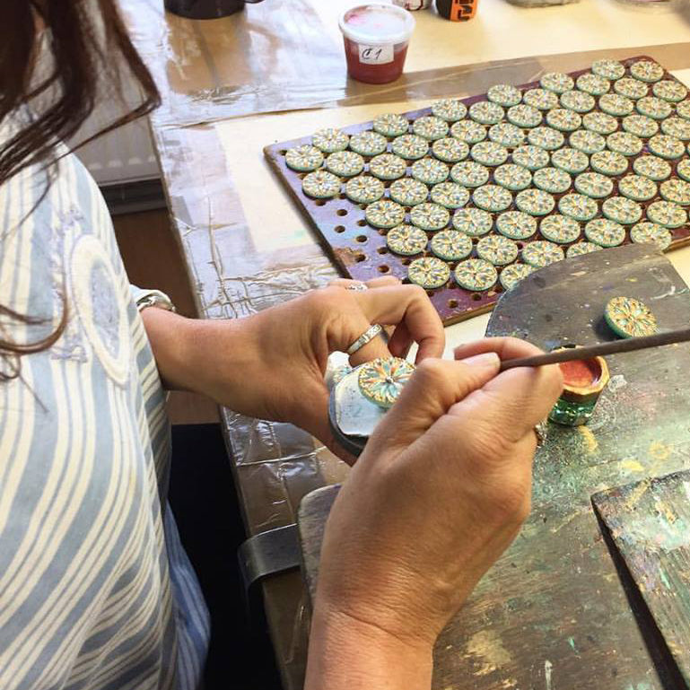 Produktion af Glasknapper 