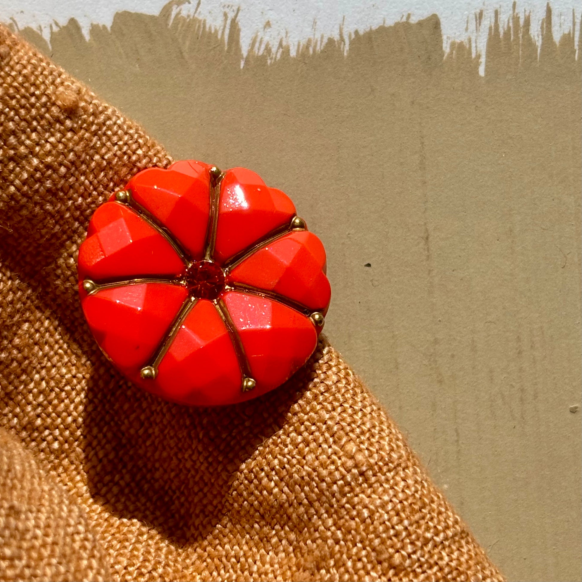Dahlia glasknap orange 22mm 