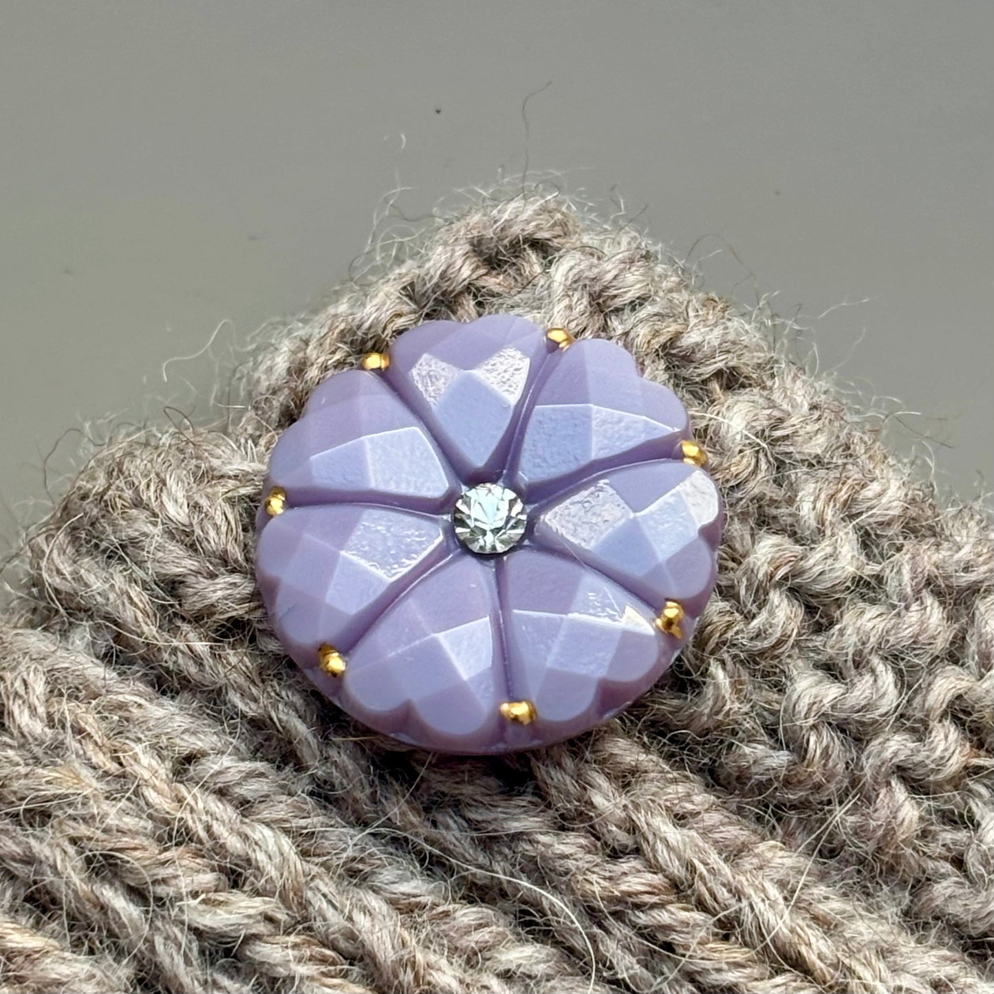 dahlia glasknap lilla med klar similisten 22mm 