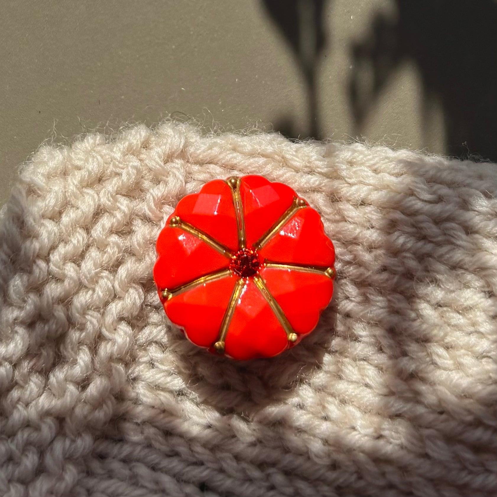 Dahlia glasknap orange 18mm 