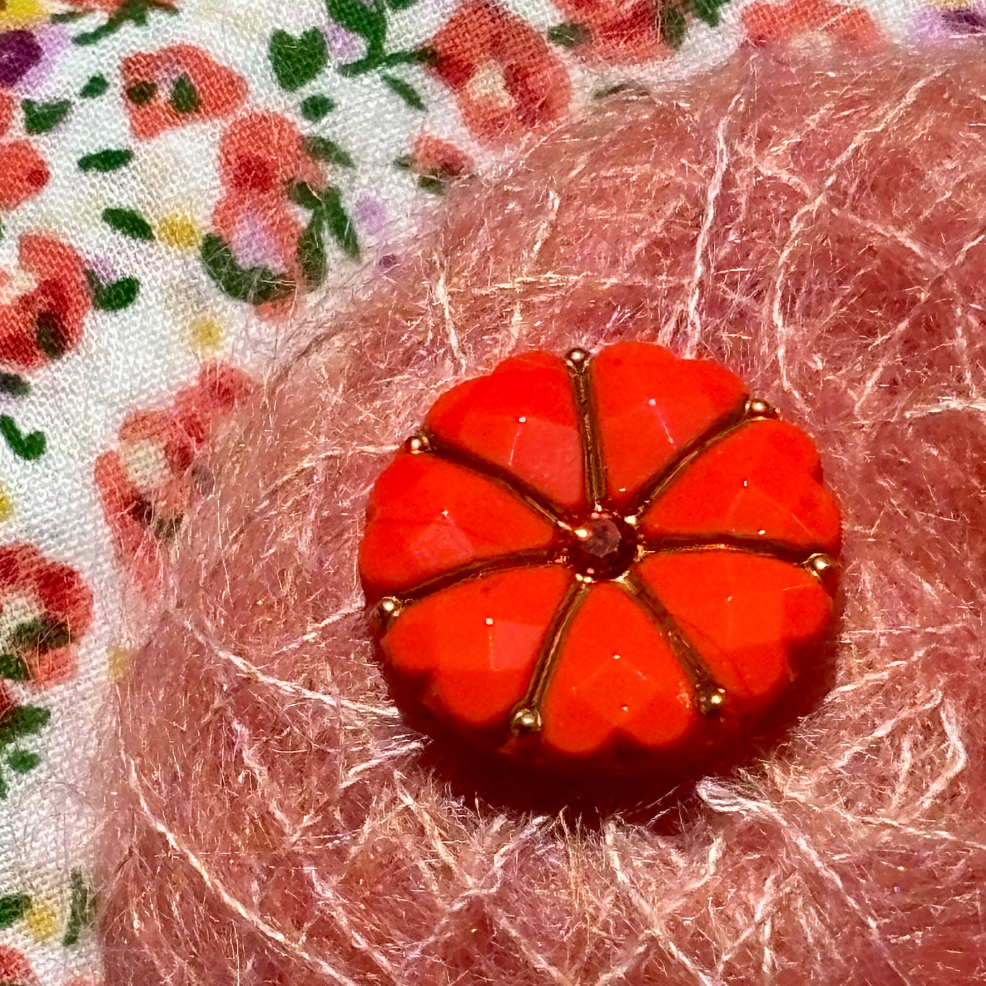Dahlia glasknap orange 22mm 