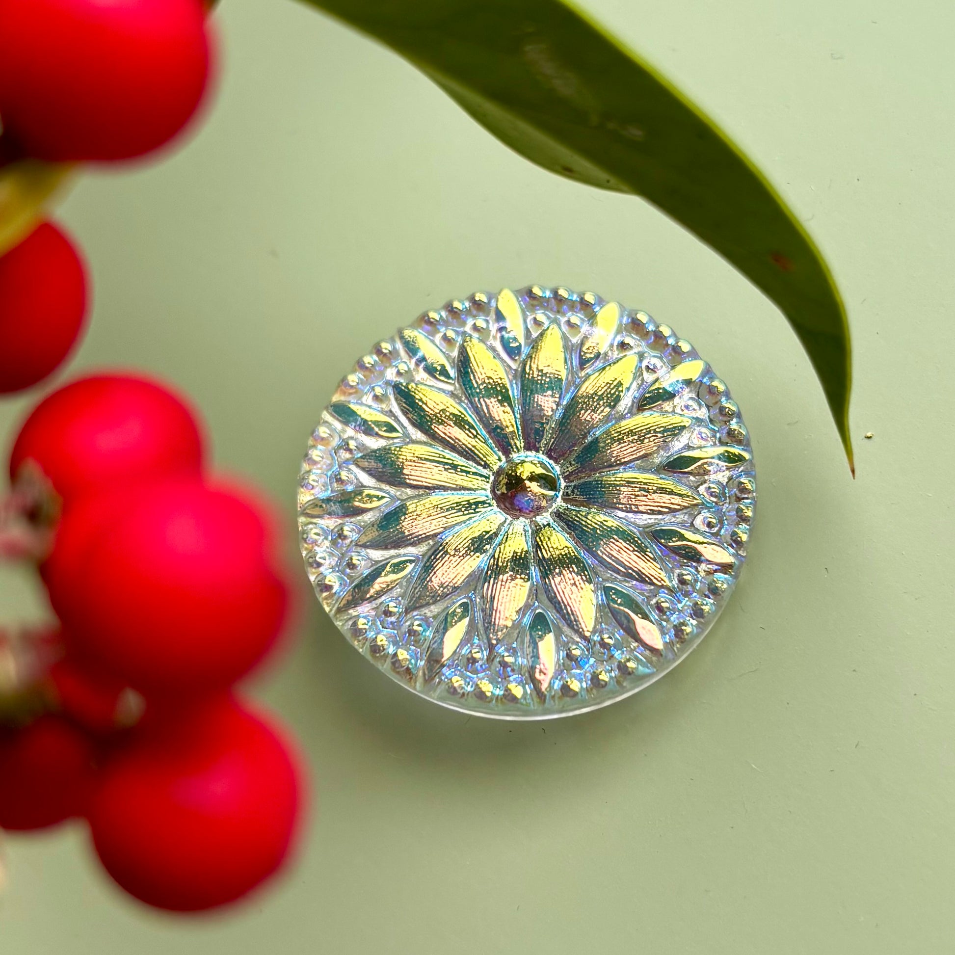 jasmin glasknap klart glas 32mm 
