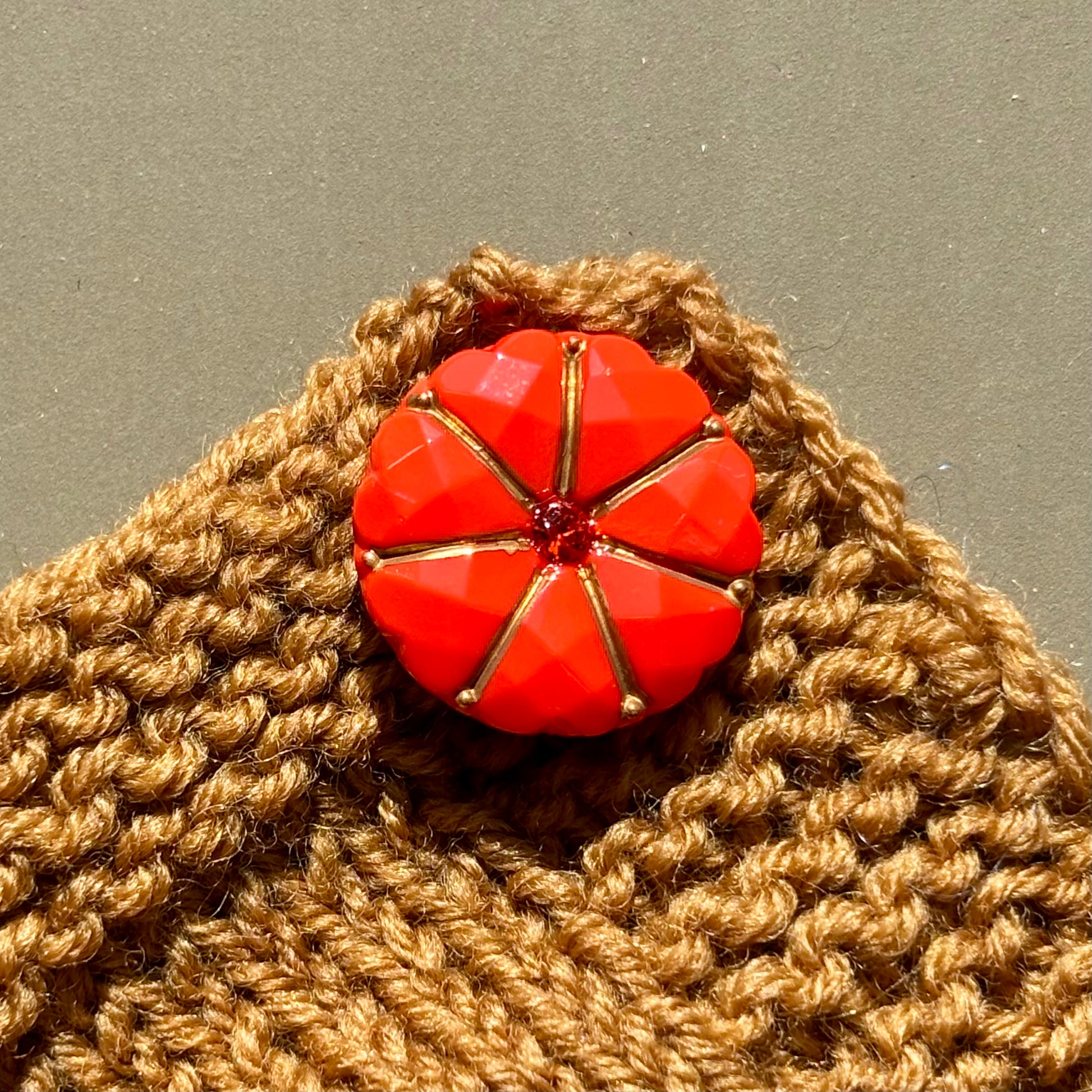 Dahlia glasknap orange 18mm