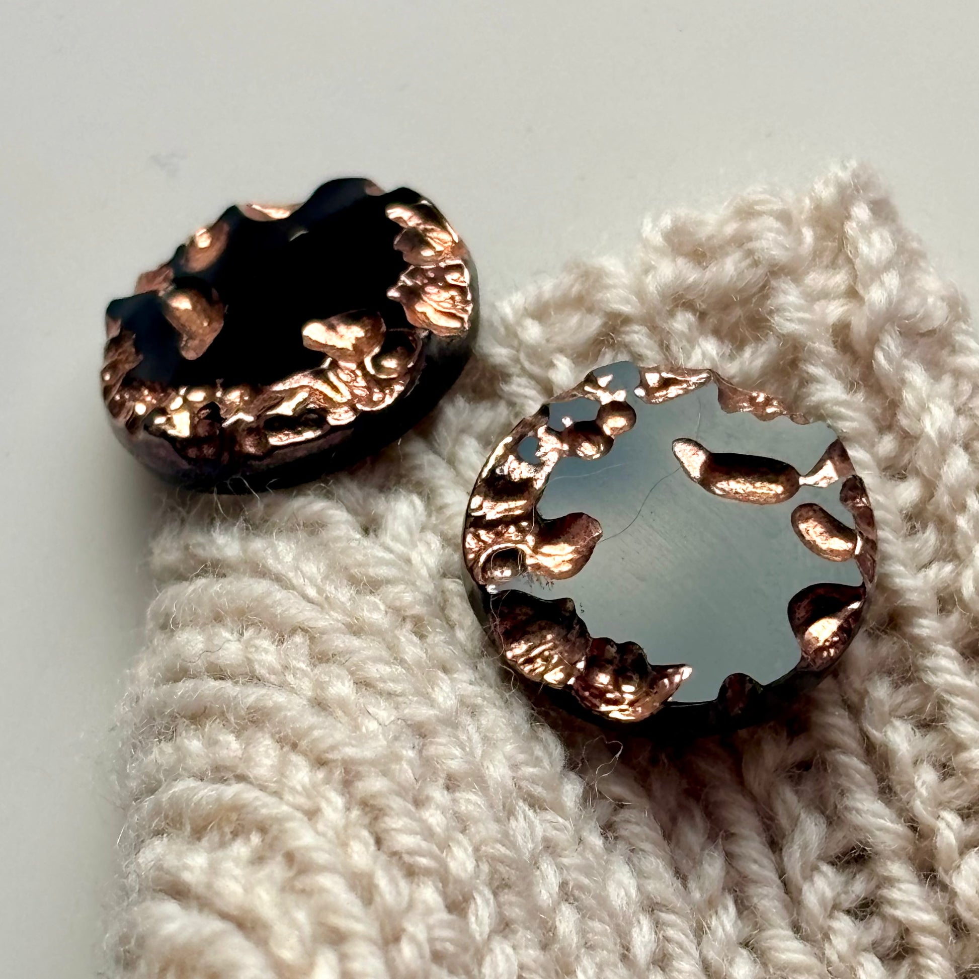 glasknap sort bronce 18mm 