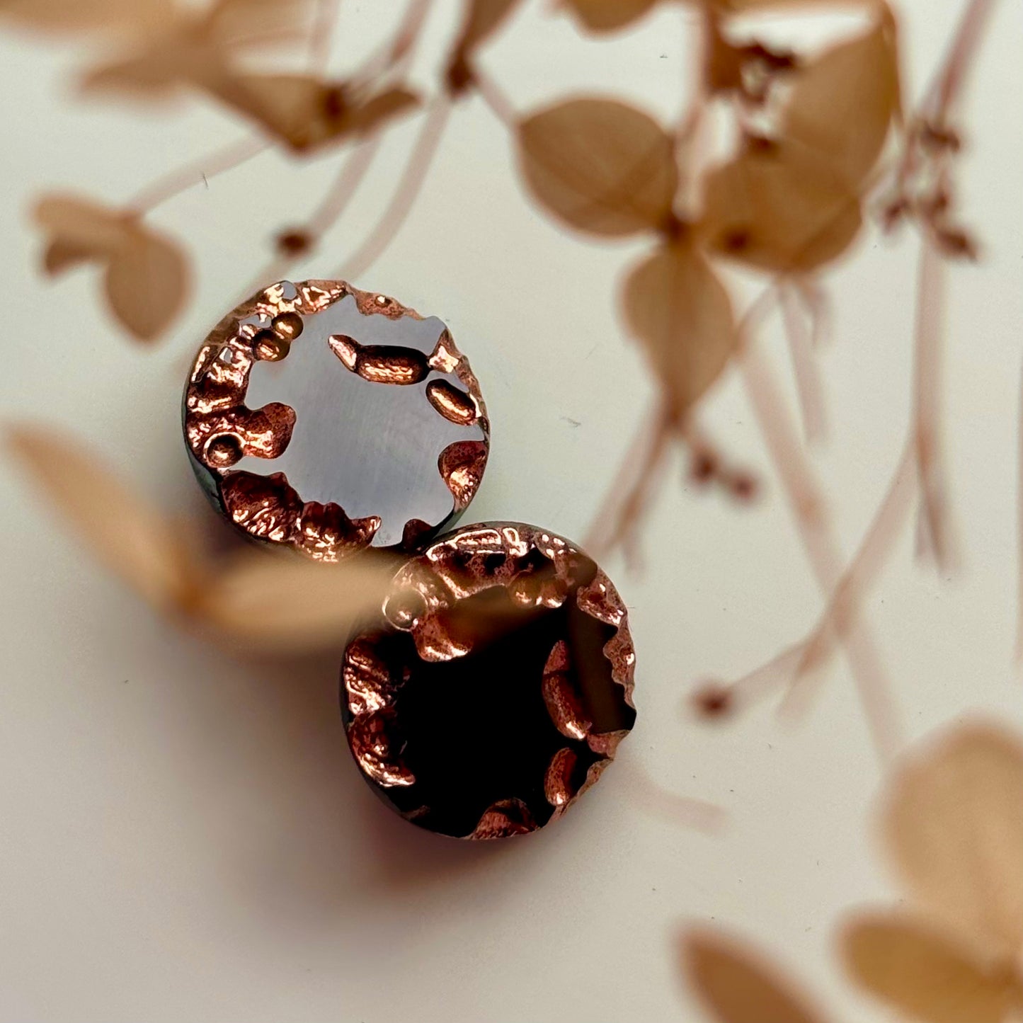 glasknap sort bronce 18mm 