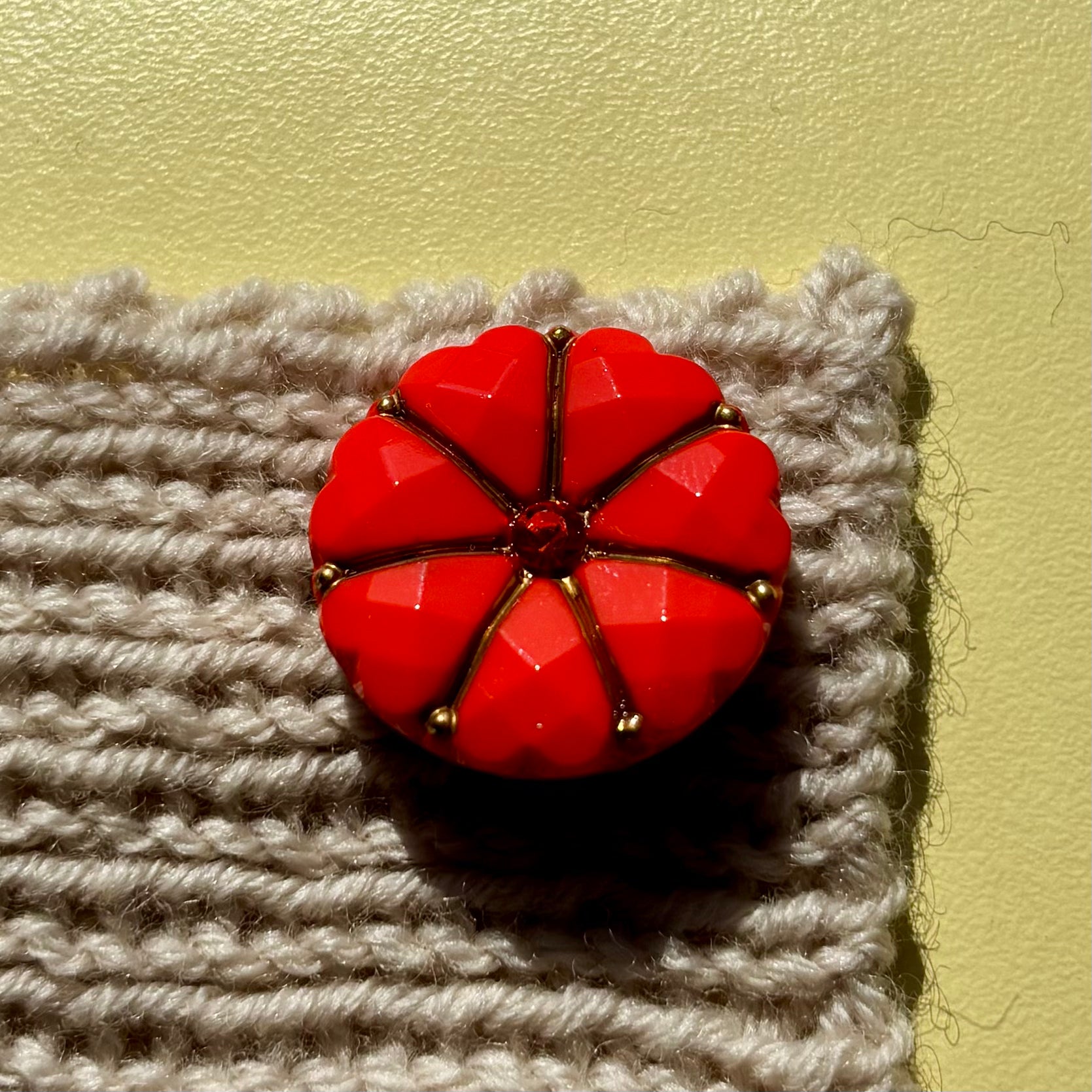Dahlia glasknap orange 22mm 