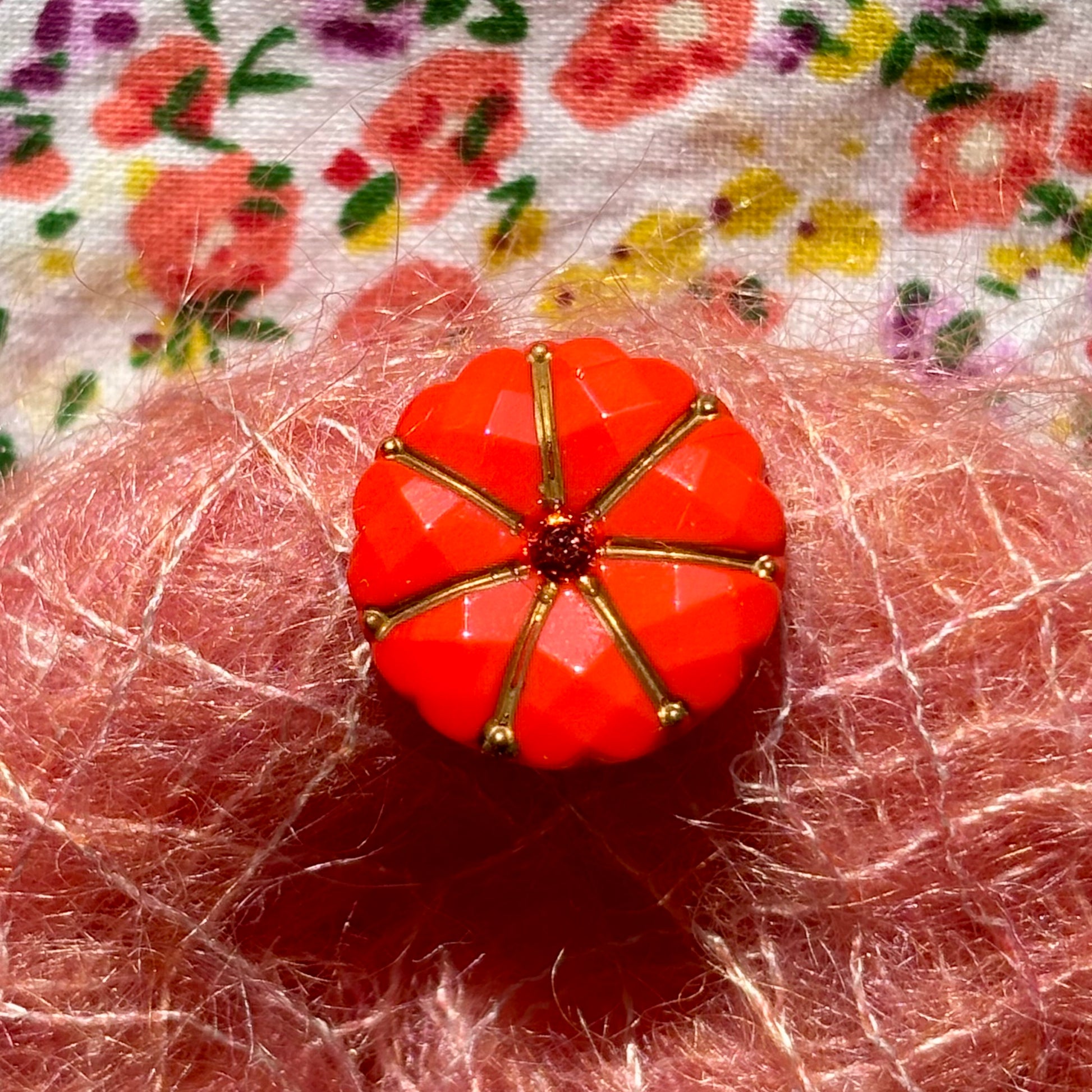 Dahlia glasknap orange 18mm 