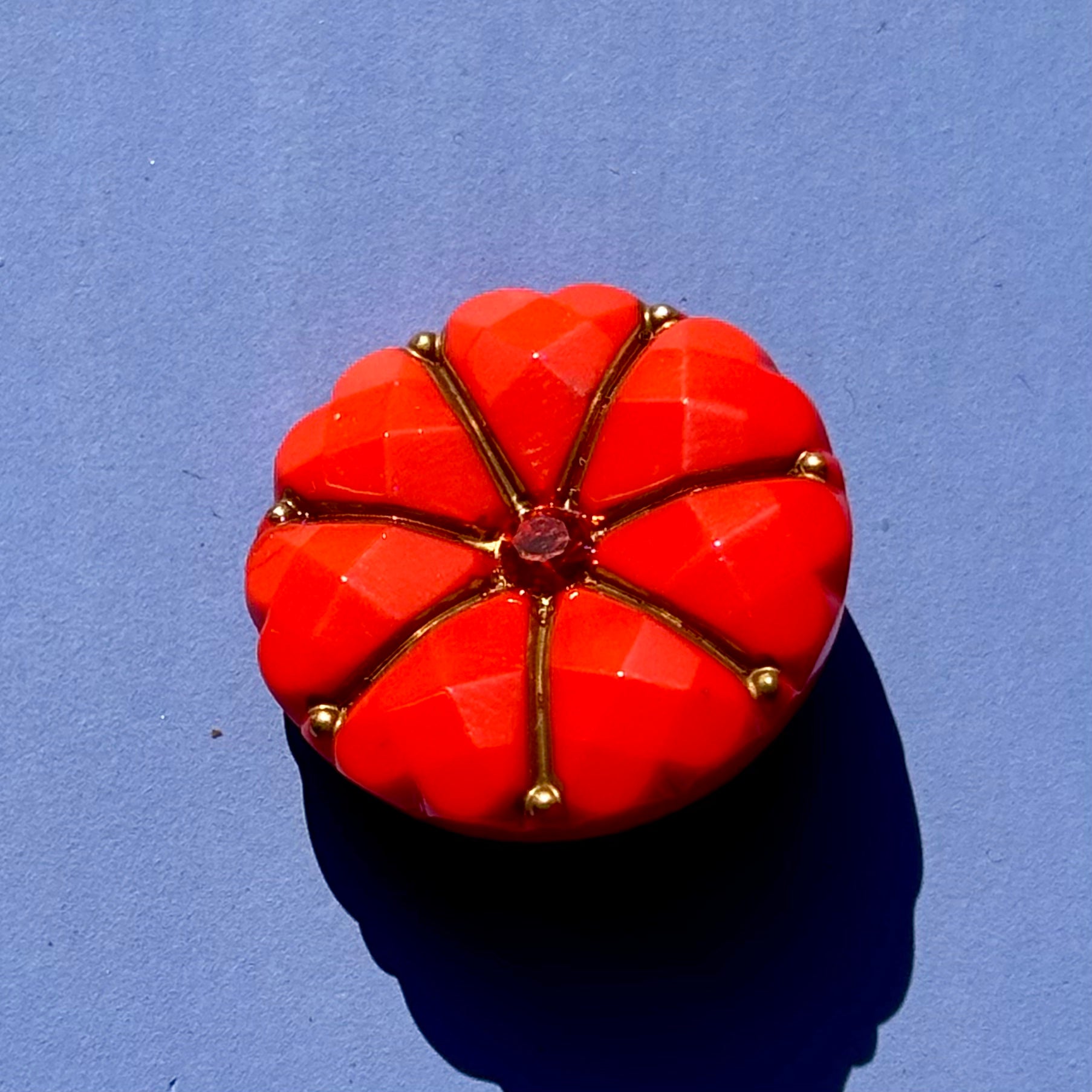 Dahlia glasknap orange 22mm 