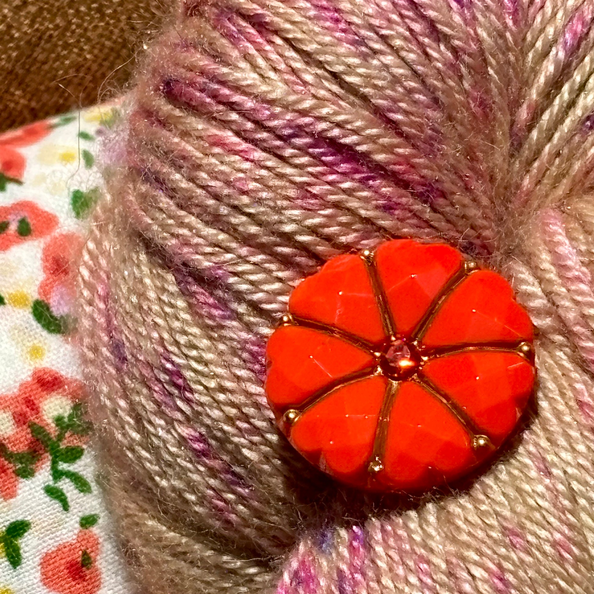 Dahlia glasknap orange 22mm 