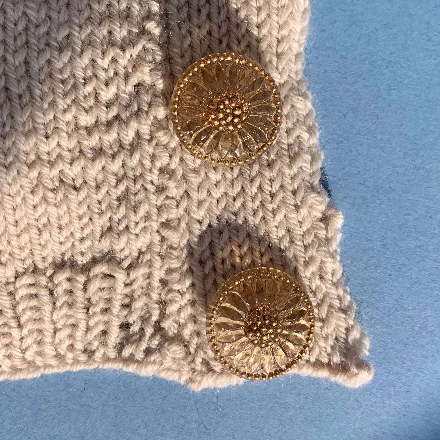 18mm - SOLSIKKE knap - Brun, Guld