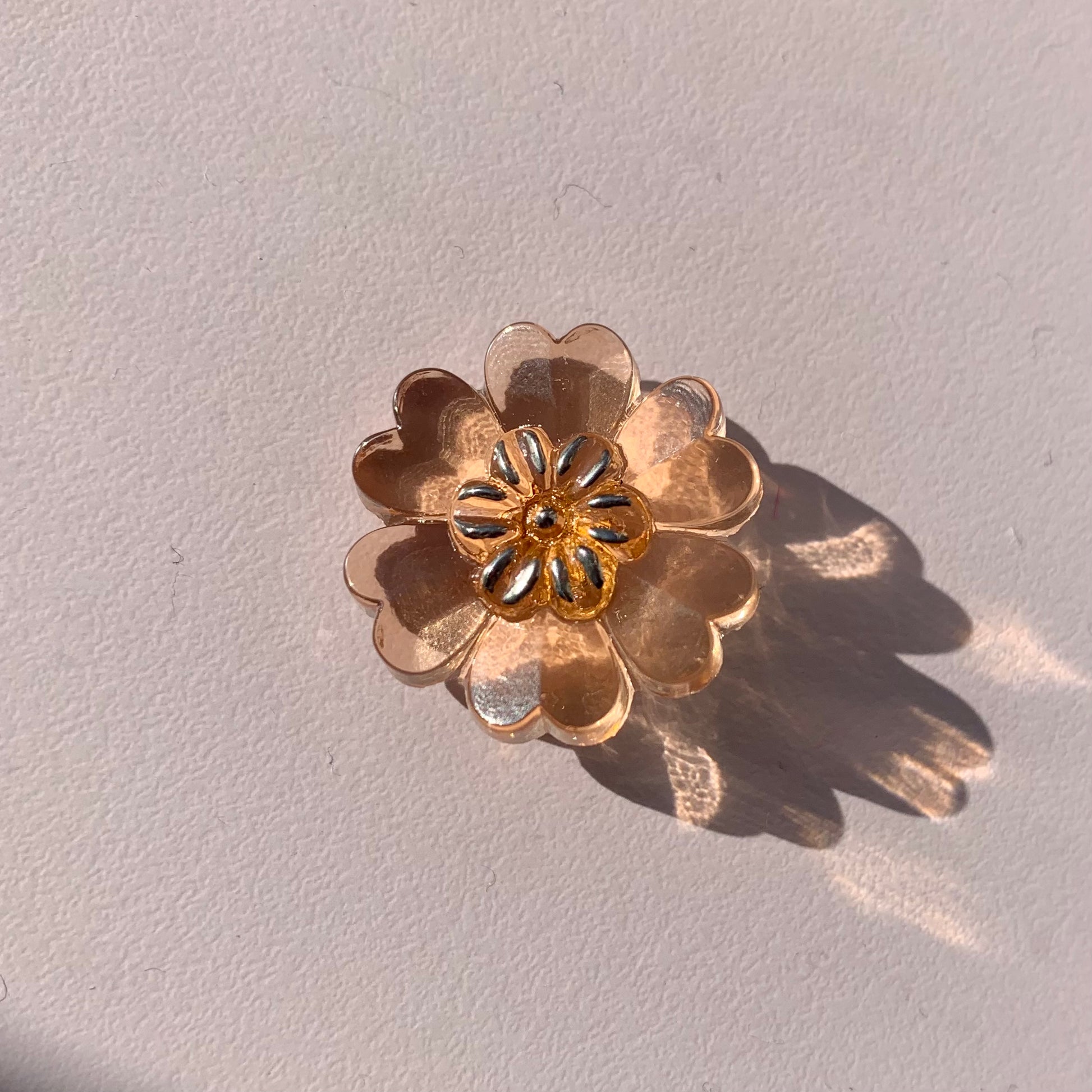 Rosablomst Glasknap 22mm